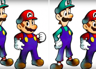 Super Mario najdite 5 razlik med slikama - Zabava za vsak dan