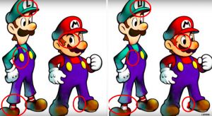 Super Mario najdite 5 razlik med slikama rešitev - Rešitev ugank