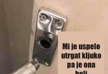 Ko ti uspe presenetiti še vrata :O