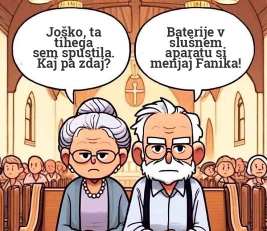 Starejši par v cerkvi