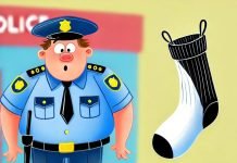 Policist in nogavici policist-z-dvema-različnima-nogavicama