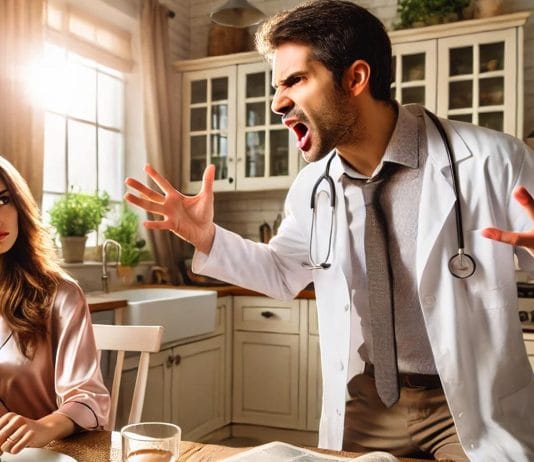 Zdravnik se skrega s svojo ženo zdravnik-prepir-z-ženo