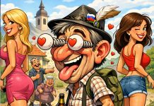Hodi Janez po mestu in misli na ženo gleda-ženske